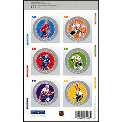 canada stamp bk booklets bk305 nhl all stars 6 2005