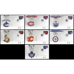 canada stamp 2670 2676 canadian nhl team jerseys 2013 FDC