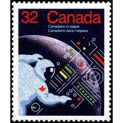 canada stamp 1046 astronaut and control panel 32 1985
