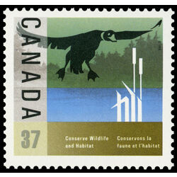 canada stamp 1204 duck landing 37 1988