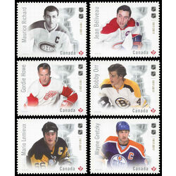 canada stamp 3027i 32i canadian hockey legends the ultimate six 2017