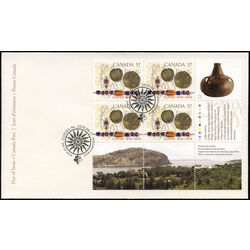 canada stamp 2403 map artifacts coins beades 57 2010 FDC LR