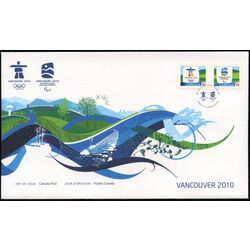 canada stamp 2307a b fdc vancouver 2010 emblem p 2009