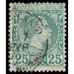 monaco stamp 6 prince charles iii 1885