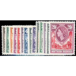 northern rhodesia stamp 61 74 elizabeth ii 1953