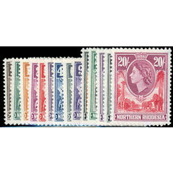 northern rhodesia stamp 61 74 elizabeth ii 1953 M 001