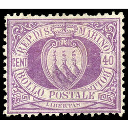 san marino stamp 17 coat of arms 40 1877