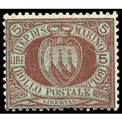 san marino stamp 24 coat of arms 1894