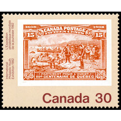 canada stamp 910 champlain s departure no 102 30 1982