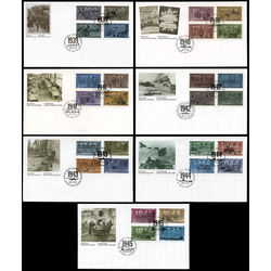 collection of 7 first day covers setenants of the ww2 1939 45 issue