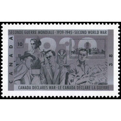 canada stamp 1260 canada declares war 38 1989