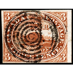 canada stamp 4 beaver 3d 1852 U F VF 104