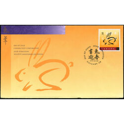 canada stamp 1767 rabbit and chinese symbol 46 1999 FDC