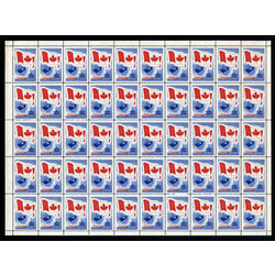canada stamp 439 canadian flag 5 1965 M PANE BL