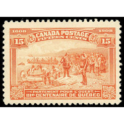 canada stamp 102 champlain s departure 15 1908 M VFNH 046
