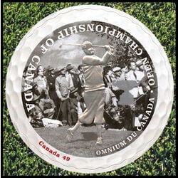 canada stamp 2051 golfer swinging driver on tee box 49 2004