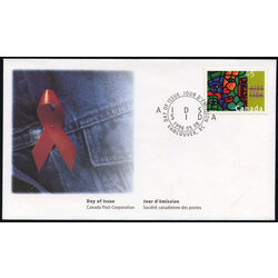 canada stamp 1603 one world one hope 45 1996 FDC