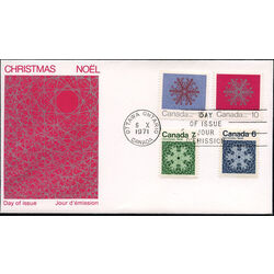 canada stamp 554 7 fdc snowflake 1971 FDC COMBO