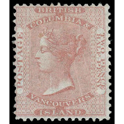 british columbia vancouver island stamp 2 queen victoria 2 d 1860 M FOG 026
