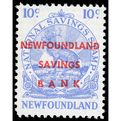 canada revenue stamp nfw4 newfoundland savings banks 10 1947