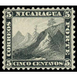 nicaragua stamp 2 liberty cap on mountain peak 5 1869