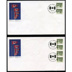 canada stamp 1395 flag 43 1992 FDC COIL