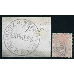 british columbia vancouver island stamp 2 queen victoria 2 d 1860 U F 024