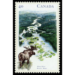 canada stamp 1325 main river nl 40 1991
