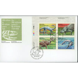 canada stamp 1498a prehistoric life in canada 3 1993 FDC UL