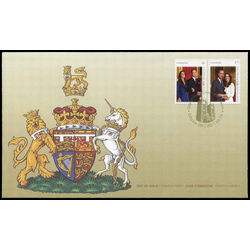 canada stamp 2466 7 fdc catherine middleton and prince william 2011