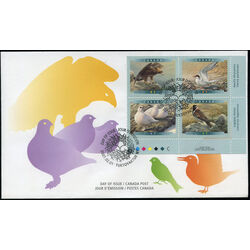 canada stamp 1889a birds of canada 6 2001 FDC LR