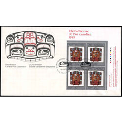 canada stamp 1241 ceremonial frontlet 50 1989 FDC UR