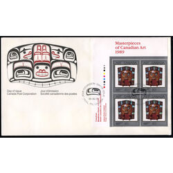 canada stamp 1241 ceremonial frontlet 50 1989 FDC UL