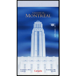 canada stamp bk booklets bk273 university of montreal 2003