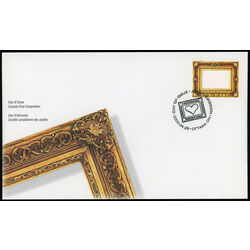 canada stamp 1853 gold leaf picture frame 46 2000 FDC