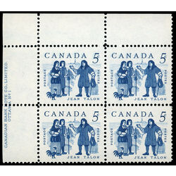 canada stamp 398 talon and colonists 5 1962 PB UL 1