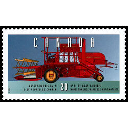 canada stamp 1605x massey harris no 21 self propelled combine 1942 20 1996