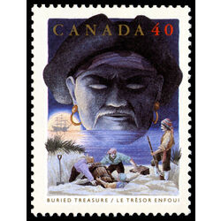 canada stamp 1337 buried treasure 40 1991