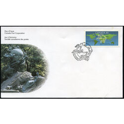 canada stamp 1806 upu emblem on world map 46 1999 FDC