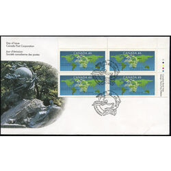 canada stamp 1806 upu emblem on world map 46 1999 FDC UR