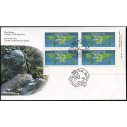 canada stamp 1806 upu emblem on world map 46 1999 FDC LR
