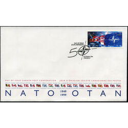 canada stamp 1809 nato flags 46 1999 FDC