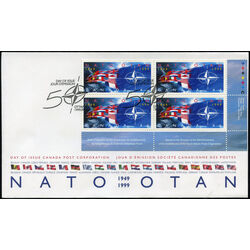canada stamp 1809 nato flags 46 1999 FDC LR
