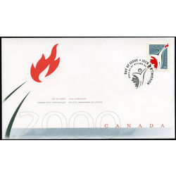 canada stamp 1835 canada millennium partnership program logo 46 2000 FDC