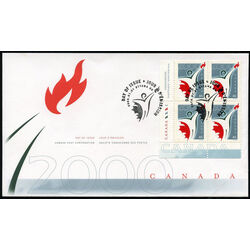 canada stamp 1835 canada millennium partnership program logo 46 2000 FDC LL