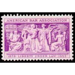 us stamp postage issues 1022 75th american bar assoc 3 1953