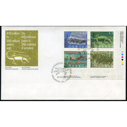 canada stamp 1309a prehistoric life in canada 2 1991 FDC LR