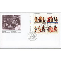 canada stamp 1277a cultural treasures dolls 1990 FDC UL