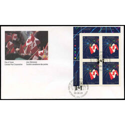 canada stamp 1278 canadian flag with fireworks 39 1990 FDC UL