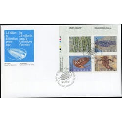 canada stamp 1282a prehistoric life in canada 1 1990 FDC UL